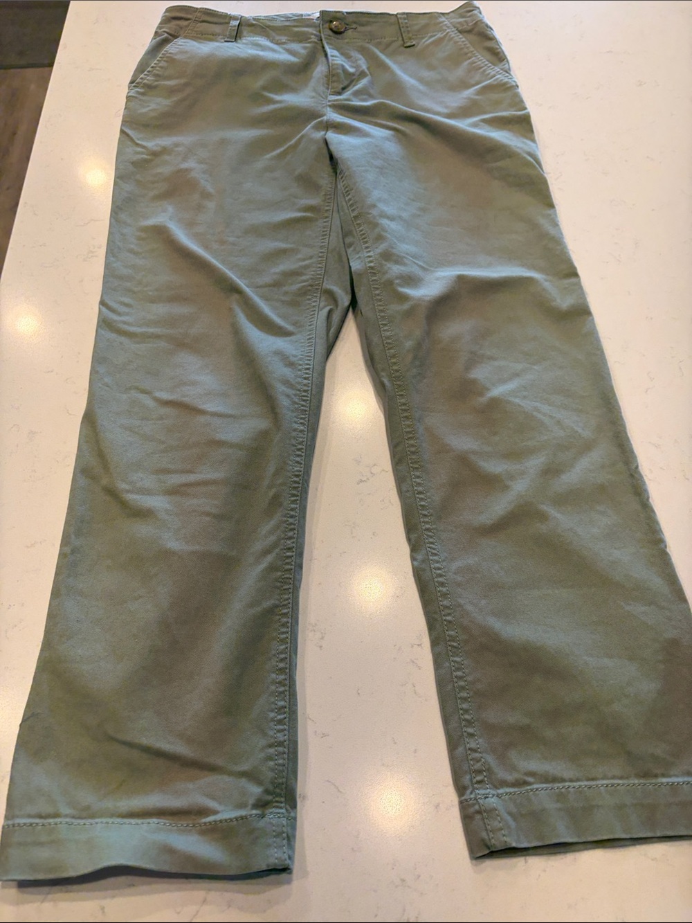 LOFT Women’s Olive Green Straight-Leg Casual Bottoms
